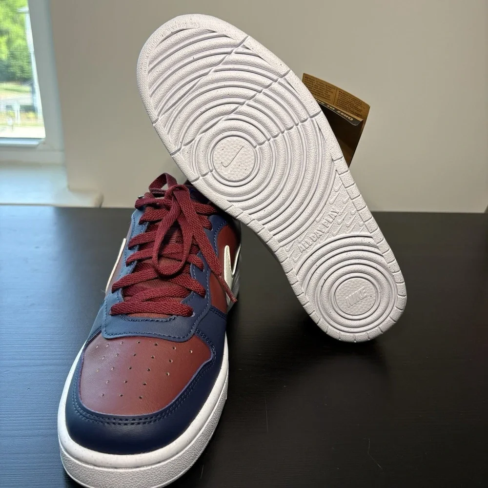 Nike Court Borough Low Recraft (GS) Dark Red/Wht/Navy Boy's Sneakers-Size 6Y NWB - Picture 5 of 5